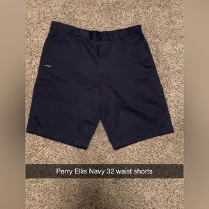 Perry Ellis Navy Shorts Waist Size 32